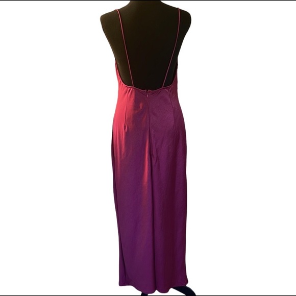 Princess Polly WALK THE LINE MAXI DRESS MAGENTA - Picture 6 of 9